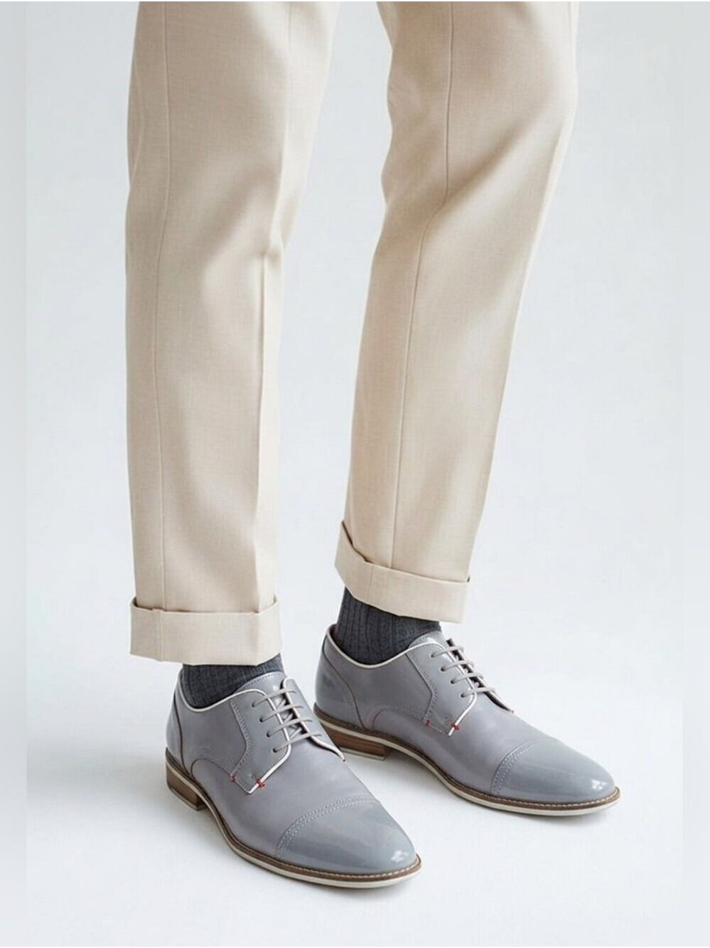 Ted Baker Men's Braythe 2 Cap Toe Derby - Grey 🩶